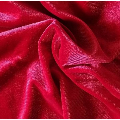 silky polyester elastic velvet fabric blue velour ks flocking fabric for lady clothes