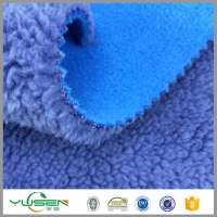 bonded 100% polyester sherpa fleece fabric for winter clothes