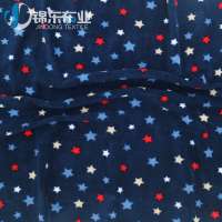 Hot sale 100 Polyester both Side Brushed Star pattern Polar Fleece Knit Fabric for garment