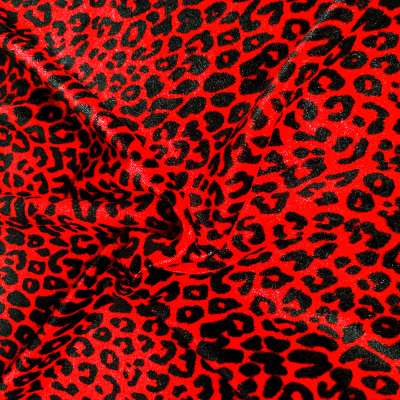 higher stretch leopard printed polyester spandex velvet ks fabric for fashion lady garment